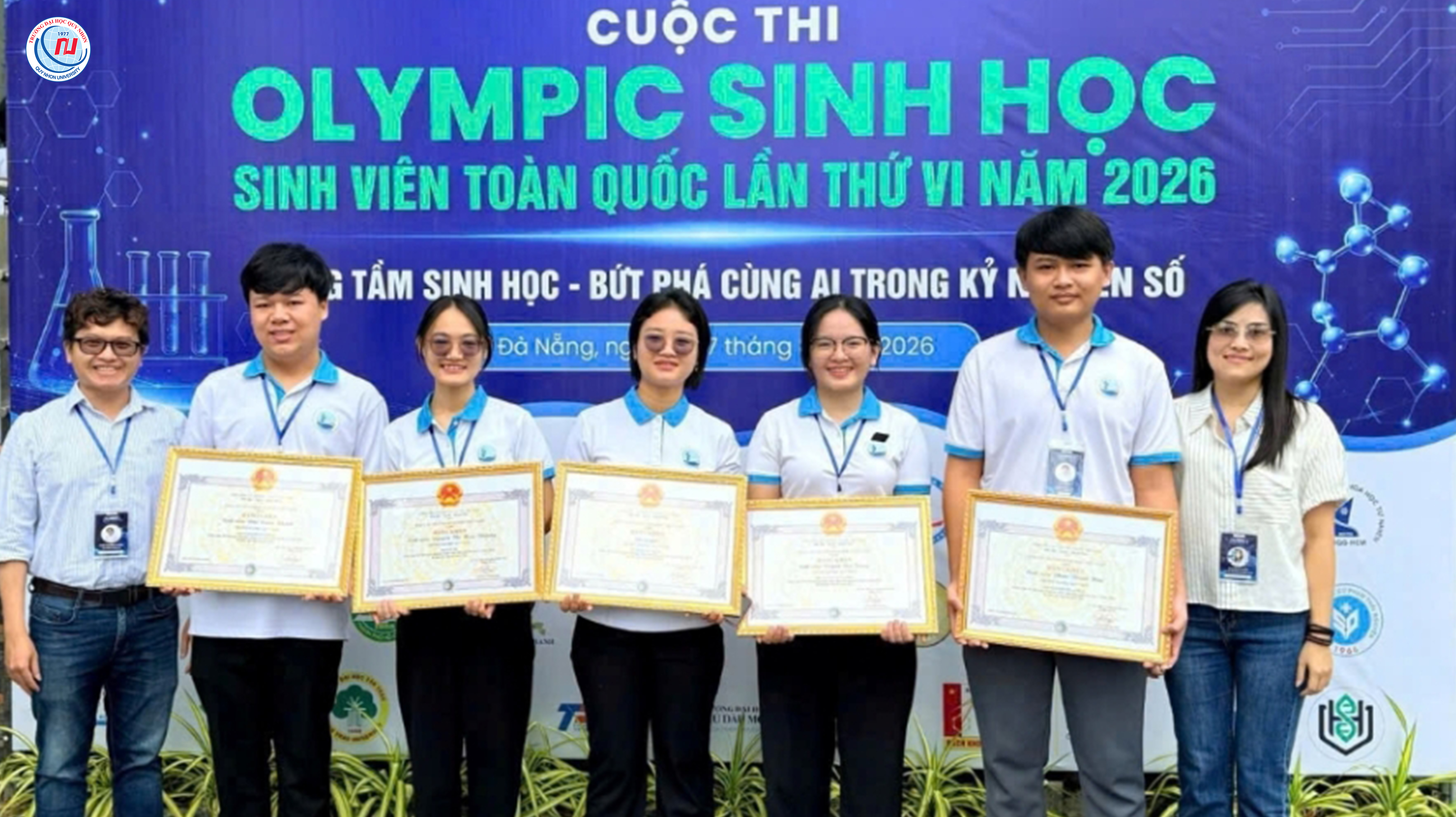 Đội tuyển Trường Đại học Quy Nhơn ghi dấu ấn tại Olympic Sinh học sinh viên toàn quốc lần thứ VI